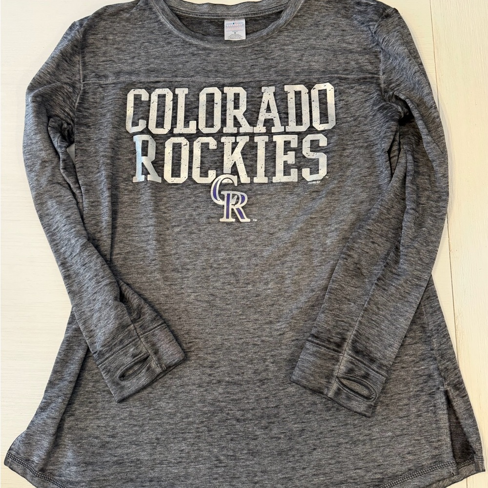 Colorado Rockies Gray Long Sleeve Shirt